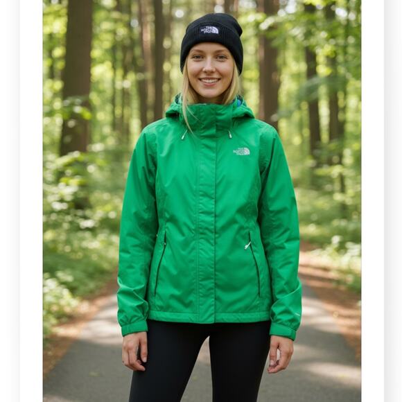 The North Face Green Rain Jacket Size S - Picture 1 of 11